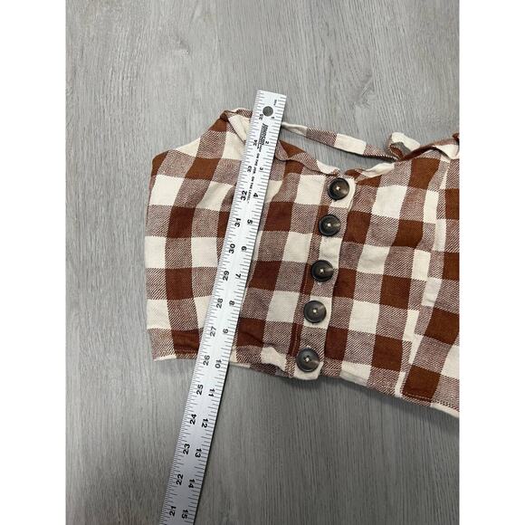 Reformation Women Connie Gingham Havana Halter Top PLAID SIZE 0 A000039 - Picture 11 of 11